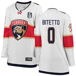 Women's Florida Panthers Anthony Bitetto Fanatics Branded Breakaway Away 2023 Stanley Cup Final Jersey - White