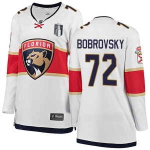 Women's Florida Panthers Sergei Bobrovsky Fanatics Branded Breakaway Away 2023 Stanley Cup Final Jersey - White