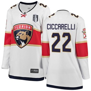 Women's Florida Panthers Dino Ciccarelli Fanatics Branded Breakaway Away 2023 Stanley Cup Final Jersey - White