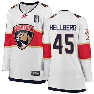 Women's Florida Panthers Magnus Hellberg Fanatics Branded Breakaway Away 2023 Stanley Cup Final Jersey - White
