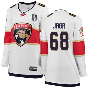 Women's Florida Panthers Jaromir Jagr Fanatics Branded Breakaway Away 2023 Stanley Cup Final Jersey - White
