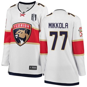 Women's Florida Panthers Niko Mikkola Fanatics Branded Breakaway Away 2023 Stanley Cup Final Jersey - White