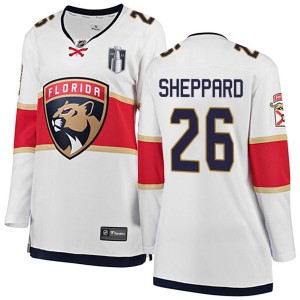 Women's Florida Panthers Ray Sheppard Fanatics Branded Breakaway Away 2023 Stanley Cup Final Jersey - White