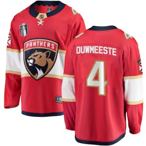 Youth Florida Panthers Jay Bouwmeester Fanatics Branded Breakaway Home 2023 Stanley Cup Final Jersey - Red