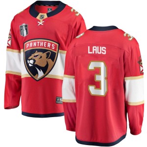 Youth Florida Panthers Paul Laus Fanatics Branded Breakaway Home 2023 Stanley Cup Final Jersey - Red