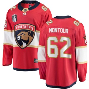 Youth Florida Panthers Brandon Montour Fanatics Branded Breakaway Home 2023 Stanley Cup Final Jersey - Red