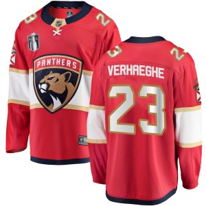 Youth Florida Panthers Carter Verhaeghe Fanatics Branded Breakaway Home 2023 Stanley Cup Final Jersey - Red