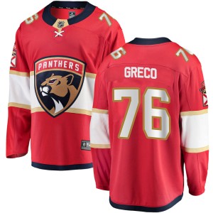 Men's Florida Panthers Anthony Greco Fanatics Branded Breakaway Home Jersey - Red