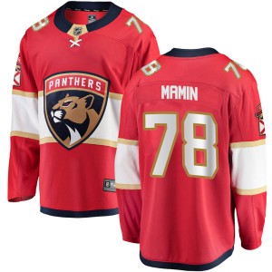 Men's Florida Panthers Maxim Mamin Fanatics Branded Breakaway Home Jersey - Red