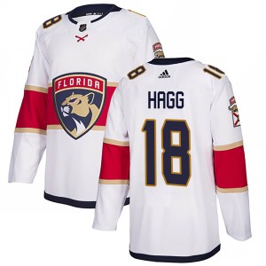 Youth Florida Panthers Robert Hagg Adidas Authentic Away Jersey - White
