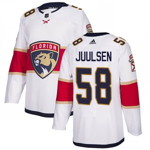 Youth Florida Panthers Noah Juulsen Adidas Authentic Away Jersey - White
