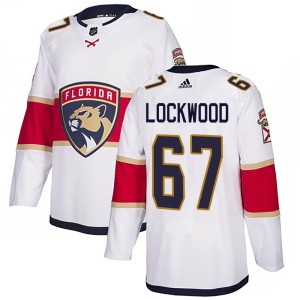 Youth Florida Panthers William Lockwood Adidas Authentic Away Jersey - White
