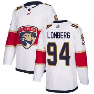 Youth Florida Panthers Ryan Lomberg Adidas Authentic Away Jersey - White