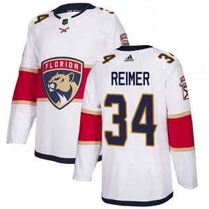 Youth Florida Panthers James Reimer Adidas Authentic Away Jersey - White