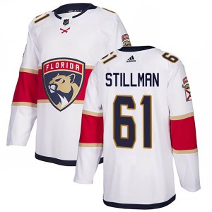 Youth Florida Panthers Riley Stillman Adidas Authentic Away Jersey - White