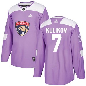 Men's Florida Panthers Dmitry Kulikov Adidas Authentic Fights Cancer Practice Jersey - Purple