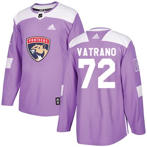 Men's Florida Panthers Frank Vatrano Adidas Authentic Fights Cancer Practice Jersey - Purple