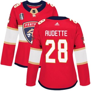 Women's Florida Panthers Donald Audette Adidas Authentic Home 2023 Stanley Cup Final Jersey - Red