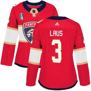 Women's Florida Panthers Paul Laus Adidas Authentic Home 2023 Stanley Cup Final Jersey - Red