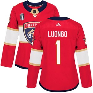 Women's Florida Panthers Roberto Luongo Adidas Authentic Home 2023 Stanley Cup Final Jersey - Red