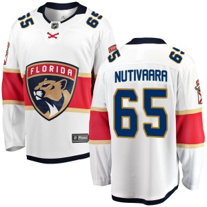 Youth Florida Panthers Markus Nutivaara Fanatics Branded Breakaway Away Jersey - White