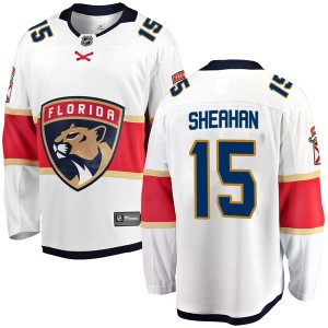 Youth Florida Panthers Riley Sheahan Fanatics Branded Breakaway Away Jersey - White