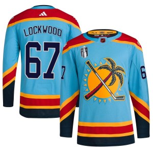 Men's Florida Panthers William Lockwood Adidas Authentic Reverse Retro 2.0 2023 Stanley Cup Final Jersey - Light Blue