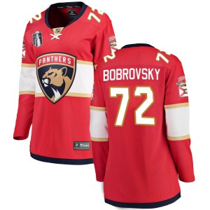 Women's Florida Panthers Sergei Bobrovsky Fanatics Branded Breakaway Home 2023 Stanley Cup Final Jersey - Red