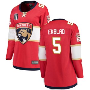 Women's Florida Panthers Aaron Ekblad Fanatics Branded Breakaway Home 2023 Stanley Cup Final Jersey - Red