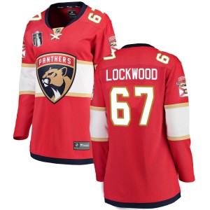 Women's Florida Panthers William Lockwood Fanatics Branded Breakaway Home 2023 Stanley Cup Final Jersey - Red