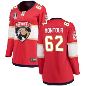 Women's Florida Panthers Brandon Montour Fanatics Branded Breakaway Home 2023 Stanley Cup Final Jersey - Red