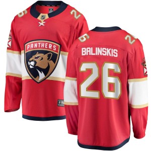 Youth Florida Panthers Uvis Balinskis Fanatics Branded Breakaway Home Jersey - Red
