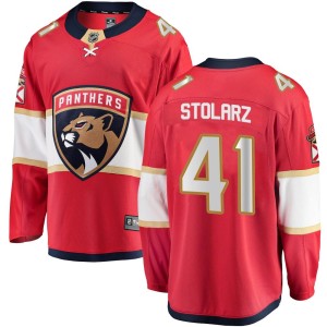 Youth Florida Panthers Anthony Stolarz Fanatics Branded Breakaway Home Jersey - Red