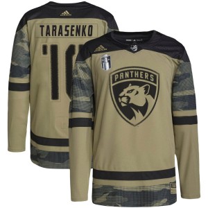 Youth Florida Panthers Vladimir Tarasenko Adidas Authentic Military Appreciation Practice 2023 Stanley Cup Final Jersey - Camo