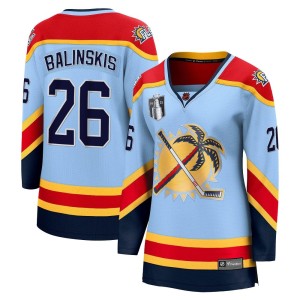Women's Florida Panthers Uvis Balinskis Fanatics Branded Breakaway Special Edition 2.0 2023 Stanley Cup Final Jersey - Light Blu