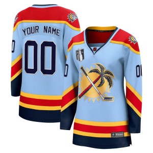 Women's Florida Panthers Custom Fanatics Branded Breakaway Special Edition 2.0 2023 Stanley Cup Final Jersey - Light Blue