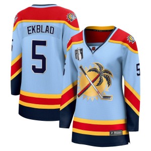 Women's Florida Panthers Aaron Ekblad Fanatics Branded Breakaway Special Edition 2.0 2023 Stanley Cup Final Jersey - Light Blue