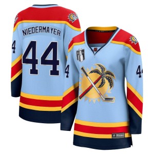 Women's Florida Panthers Rob Niedermayer Fanatics Branded Breakaway Special Edition 2.0 2023 Stanley Cup Final Jersey - Light Bl