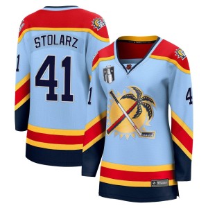 Women's Florida Panthers Anthony Stolarz Fanatics Branded Breakaway Special Edition 2.0 2023 Stanley Cup Final Jersey - Light Bl