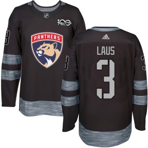 Men's Florida Panthers Paul Laus Authentic 1917-2017 100th Anniversary Jersey - Black