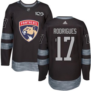 Men's Florida Panthers Evan Rodrigues Authentic 1917-2017 100th Anniversary Jersey - Black