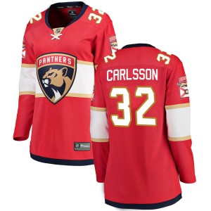 Women's Florida Panthers Lucas Carlsson Fanatics Branded Breakaway Home Jersey - Red