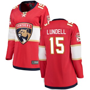 Women's Florida Panthers Anton Lundell Fanatics Branded Breakaway Home Jersey - Red