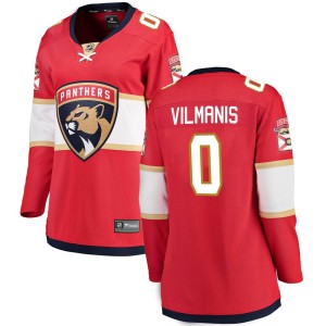 Women's Florida Panthers Sandis Vilmanis Fanatics Branded Breakaway Home Jersey - Red