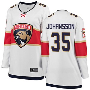 Women's Florida Panthers Jonas Johansson Fanatics Branded Breakaway Away Jersey - White