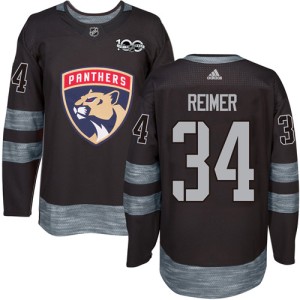 Men's Florida Panthers James Reimer Adidas Authentic 1917-2017 100th Anniversary Jersey - Black