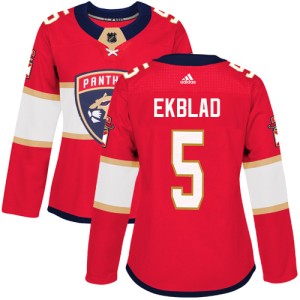 Women's Florida Panthers Aaron Ekblad Adidas Authentic Home Jersey - Red
