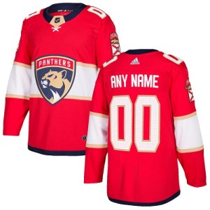 Youth Florida Panthers Custom Adidas Authentic ized Home Jersey - Red
