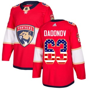 Youth Florida Panthers Evgenii Dadonov Adidas Authentic USA Flag Fashion Jersey - Red