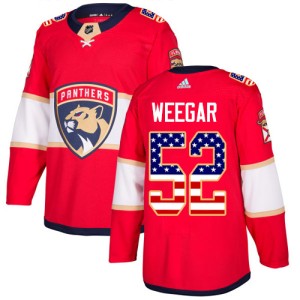 Youth Florida Panthers MacKenzie Weegar Adidas Authentic USA Flag Fashion Jersey - Red